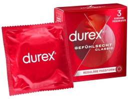 Durex Classic prezerwatywy lateksowe ze zbiorniczkiem 3 sztuki