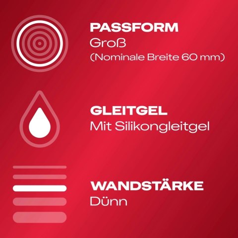 Durex Gefuhlsecht XXL 8szt - Duże prezerwatywy silikonowe, 60 mm Durex Gefuhlsecht XXL 8szt - Duże prezerwatywy silikonowe, 60 mm