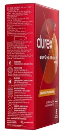Durex Gefuhlsecht XXL 8szt - Duże prezerwatywy silikonowe, 60 mm