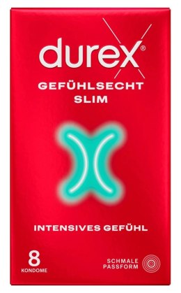 Durex Gefuhlsecht Slim Fit 8 szt. - cienkie prezerwatywy silikonowe