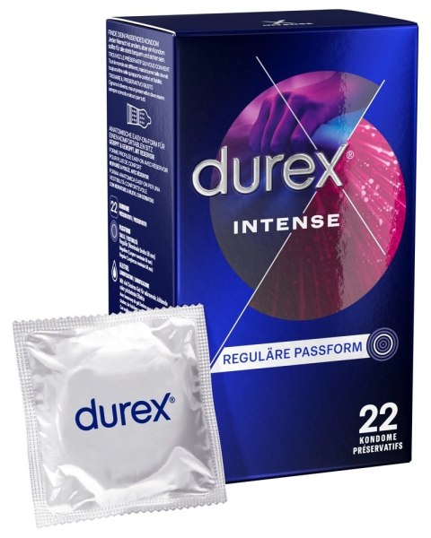 Durex Intense Orgasmic 22 szt. prążkowane miętowe prezerwatywy Durex Intense Orgasmic 22 szt. prążkowane miętowe prezerwatywy