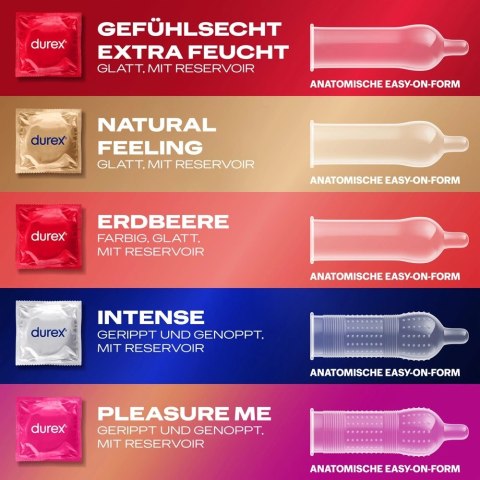 Durex Love Mix 40 szt. - Zestaw 5 rodzajow, rożnorodne prezerwatywy Durex Love Mix 40 szt. - Zestaw 5 rodzajow, rożnorodne prezerwatywy