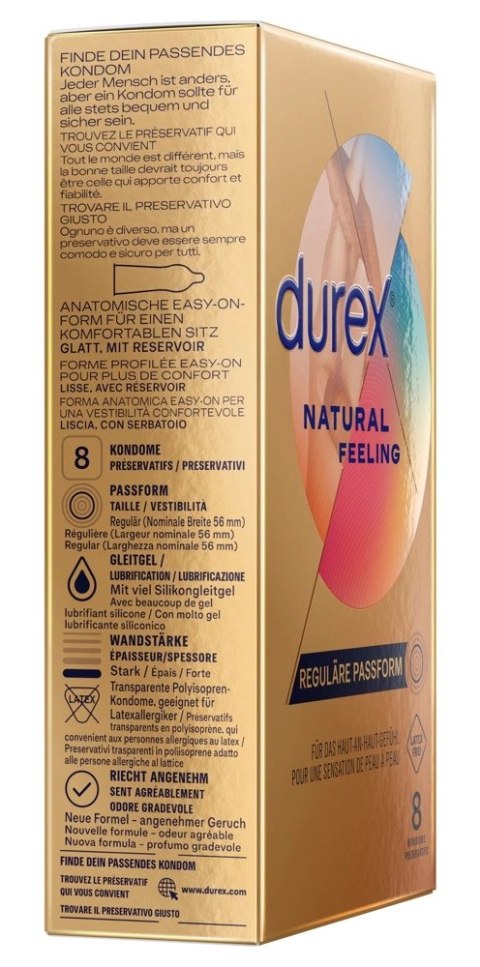 Durex Natural Feeling prezerwatywy 8 szt bez lateksu Real Feel Durex Natural Feeling prezerwatywy 8 szt bez lateksu Real Feel