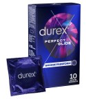 Durex Perfect Glide prezerwatywy grube, intensywnie nawilżane 10 szt.
