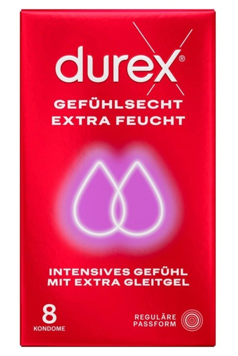 Durex Sensitive Extra Feucht 8 szt. - prezerwatywy silnie nawilżone Durex Sensitive Extra Feucht 8 szt. - prezerwatywy silnie nawilżone