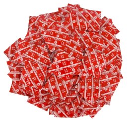 London Prezerwatywy Truskawkowe 1000 sztuk - aromat, nawilżenie, 56 mm