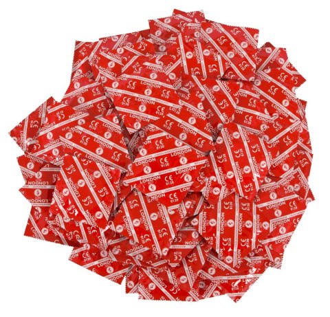 London Prezerwatywy Truskawkowe 1000 sztuk - aromat, nawilżenie, 56 mm London Prezerwatywy Truskawkowe 1000 sztuk - aromat, nawilżenie, 56 mm
