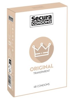 Secura Original Prezerwatywy Klasyczne Wilgotna Powłoka 48 szt.