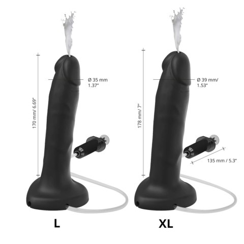 Strap-On-Me XL Czarny Model Squirting z Systemem Rozprowadzania Płynu Strap-On-Me XL Czarny Model Squirting z Systemem Rozprowadzania Płynu
