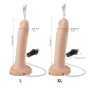 Strap-On-Me Squirting Dildo L czarny silikonowy system płynow