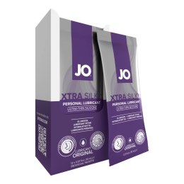 System JO Xtra Silky Zestaw 12 saszetek silikonowych, z witaminą E, 10 ml