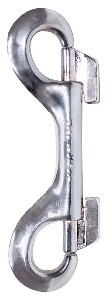ZADO Karabińczyk Podwojny Metalowy Srebrny 10 cm - Akcesorium do Przebrań