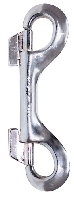 ZADO Karabińczyk Podwojny Metalowy Srebrny 10 cm - Akcesorium do Przebrań