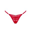 Obsessive Lacelove Stringi Koronkowe Czerwone M/L Komfort i Styl