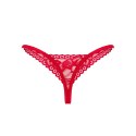 Obsessive Lacelove Stringi Koronkowe Czerwone M/L Komfort i Styl