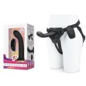 Pegasus Vibrating Strap-On z pilotem - silikon, zakrzywiony, 15 cm