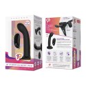 Pegasus Vibrating Strap-On z pilotem - silikon, zakrzywiony, 15 cm