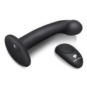 Pegasus Vibrating Strap-On z pilotem - silikon, zakrzywiony, 15 cm