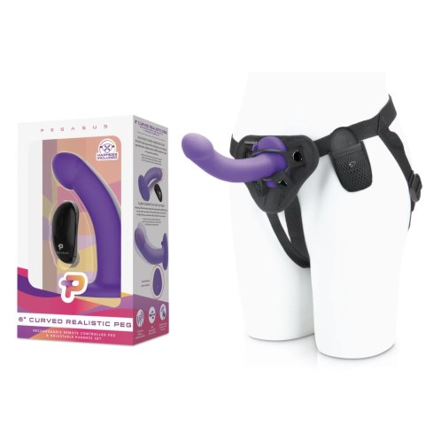 Pegasus Wibrator Silikonowy Strap-On 6'' z Pilotem Bezprzewodowym Pegasus Wibrator Silikonowy Strap-On 6'' z Pilotem Bezprzewodowym
