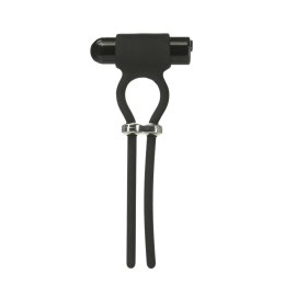 PowerBullet Bolo Czarny - Regulowany Pierścień Wibrujący USB, 9 Trybow