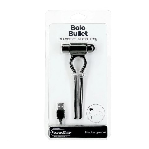 PowerBullet Bolo Czarny - Regulowany Pierścień Wibrujący USB, 9 Trybow PowerBullet Bolo Czarny - Regulowany Pierścień Wibrujący USB, 9 Trybow