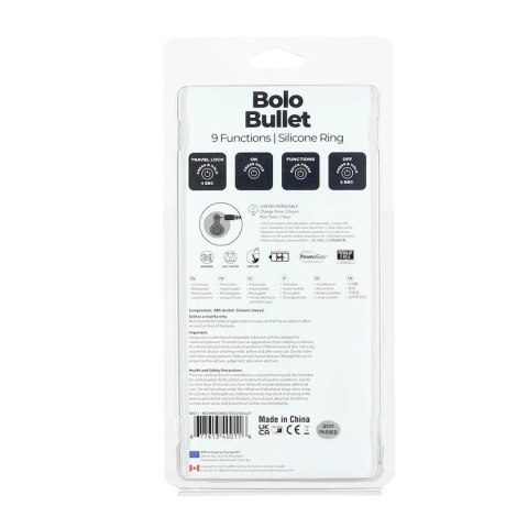 PowerBullet Bolo Czarny - Regulowany Pierścień Wibrujący USB, 9 Trybow PowerBullet Bolo Czarny - Regulowany Pierścień Wibrujący USB, 9 Trybow