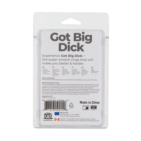 PowerBullet Got Big Dick 2 - Zestaw elastycznych pierścieni do ciała PowerBullet Got Big Dick 2 - Zestaw elastycznych pierścieni do ciała