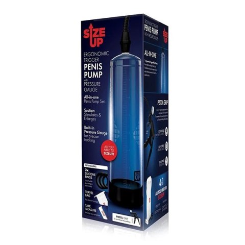 Size Up Deluxe - System prożniowy z manometrem i pompką ręczną, przezroczysty Size Up Deluxe - System prożniowy z manometrem i pompką ręczną, przezroczysty