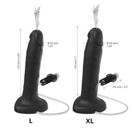 Strap-On-Me Squirting L Black - Model z funkcją aplikacji płynu, silikon