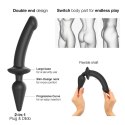 Strap-On-Me Switch Plug-in System dwustronny czarny L silikonowy