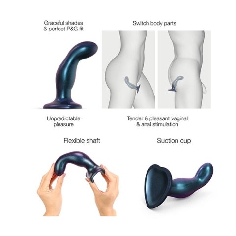 Strap-On-Me Zakrzywiony Model M silikonowy z przyssawką czarny Strap-On-Me Zakrzywiony Model M silikonowy z przyssawką czarny