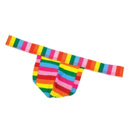 Svenjoyment Stringi męskie Rainbow One Size - elastyczny materiał