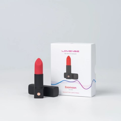 Lovense Exomoon Mini Wibrator Szminka Bluetooth IPX7 Czarny Lovense Exomoon Mini Wibrator Szminka Bluetooth IPX7 Czarny