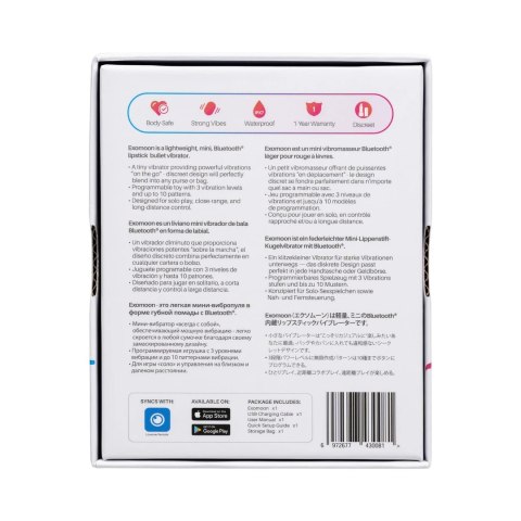 Lovense Exomoon Mini Wibrator Szminka Bluetooth IPX7 Czarny Lovense Exomoon Mini Wibrator Szminka Bluetooth IPX7 Czarny