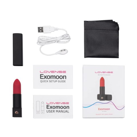 Lovense Exomoon Mini Wibrator Szminka Bluetooth IPX7 Czarny Lovense Exomoon Mini Wibrator Szminka Bluetooth IPX7 Czarny