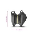 Mystim Hearts Desire Serce-Roża Layon e-stim czarny silikon 6,7 cm