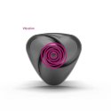 Mystim Hearts Desire Serce-Roża Layon e-stim czarny silikon 6,7 cm