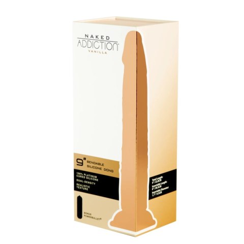 Naked Addiction Bendable 22,8 cm Vanilla silikonowy model z przyssawką Naked Addiction Bendable 22,8 cm Vanilla silikonowy model z przyssawką