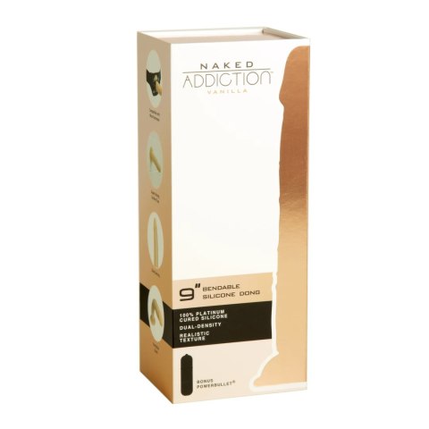 Naked Addiction Bendable 22,8 cm Vanilla silikonowy model z przyssawką Naked Addiction Bendable 22,8 cm Vanilla silikonowy model z przyssawką