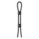 Nexus Double Adjustable Lasso - Czarny silikonowy pierścień regulowany