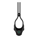 Nexus Forge Czarny Regulowany Pierścień Wibrujący Silikonowy USB
