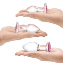 Glas Heart Jewel Set szklane zatyczki anatomiczne 3 rozmiary
