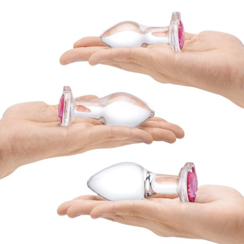 Glas Heart Jewel Set szklane zatyczki anatomiczne 3 rozmiary Glas Heart Jewel Set szklane zatyczki anatomiczne 3 rozmiary