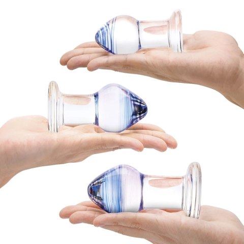 Glas Pleasure Droplets zestaw 3 szklanych aplikatorow treningowych Glas Pleasure Droplets zestaw 3 szklanych aplikatorow treningowych