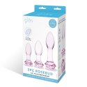 Glas Rosebud Zestaw 3 Szklanych Zatyczek Anatomicznych Rożne Rozmiary