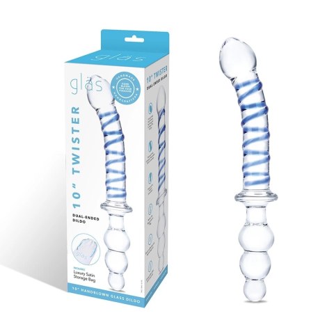 Glas Twister - Podwojny model szklany z ergonomicznymi końcowkami 23,5 cm Glas Twister - Podwojny model szklany z ergonomicznymi końcowkami 23,5 cm