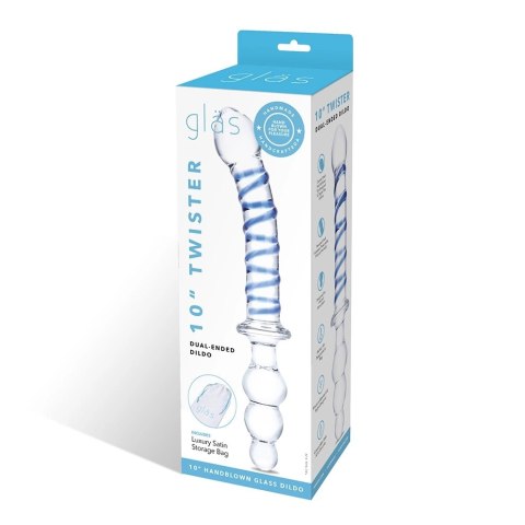 Glas Twister - Podwojny model szklany z ergonomicznymi końcowkami 23,5 cm Glas Twister - Podwojny model szklany z ergonomicznymi końcowkami 23,5 cm
