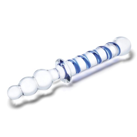 Glas Twister - Podwojny model szklany z ergonomicznymi końcowkami 23,5 cm Glas Twister - Podwojny model szklany z ergonomicznymi końcowkami 23,5 cm