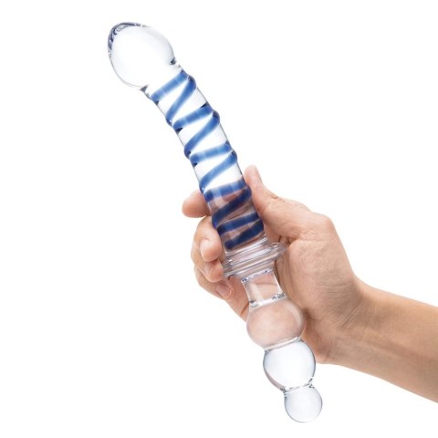 Glas Twister - Podwojny model szklany z ergonomicznymi końcowkami 23,5 cm Glas Twister - Podwojny model szklany z ergonomicznymi końcowkami 23,5 cm