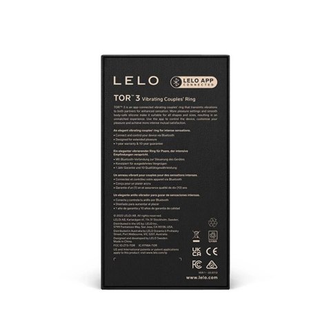 Lelo Tor 3 Niebieski - Pierścień wibrujący, sterowany aplikacją, silikon Lelo Tor 3 Niebieski - Pierścień wibrujący, sterowany aplikacją, silikon
